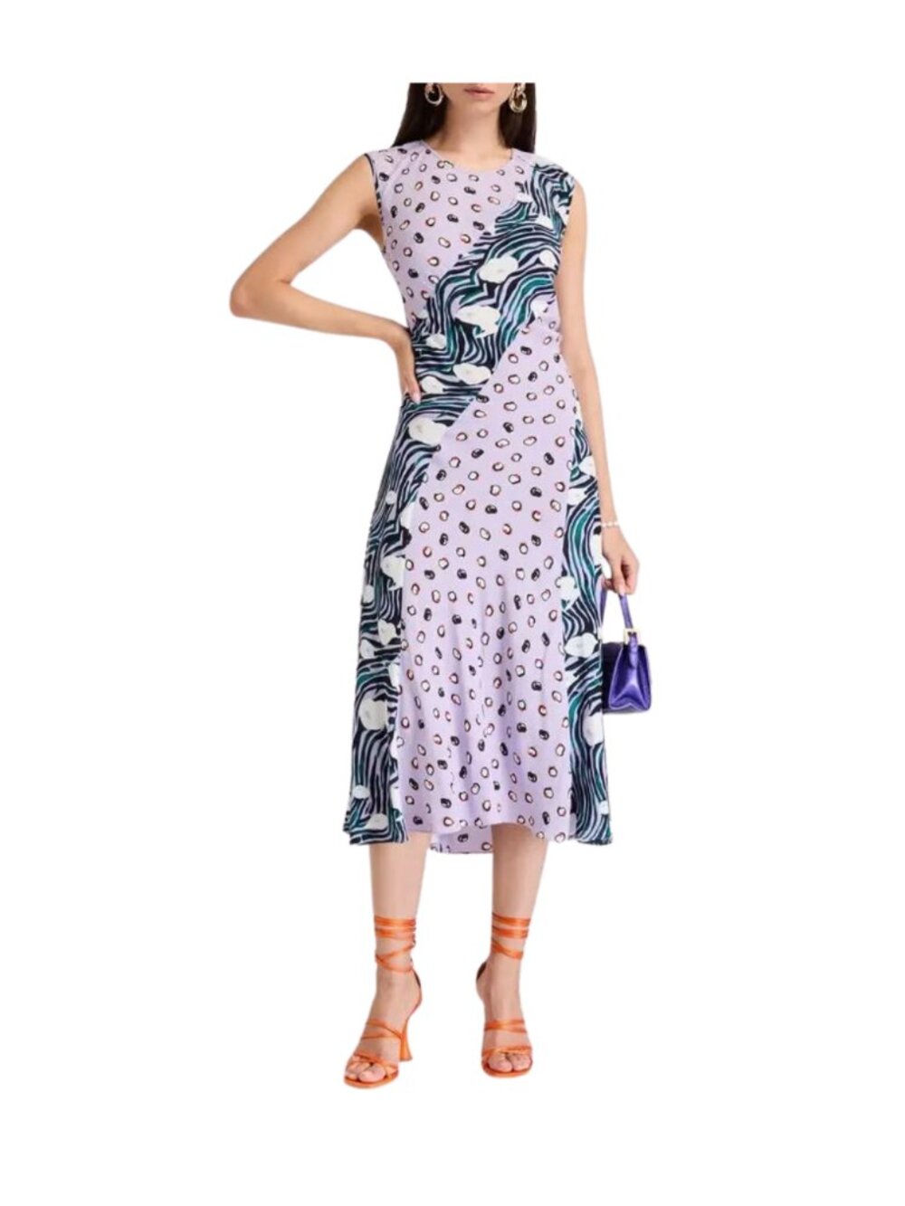 Diane von Furstenberg Sunniva printed crepe midi dress Size 2 - Picture 3 of 8